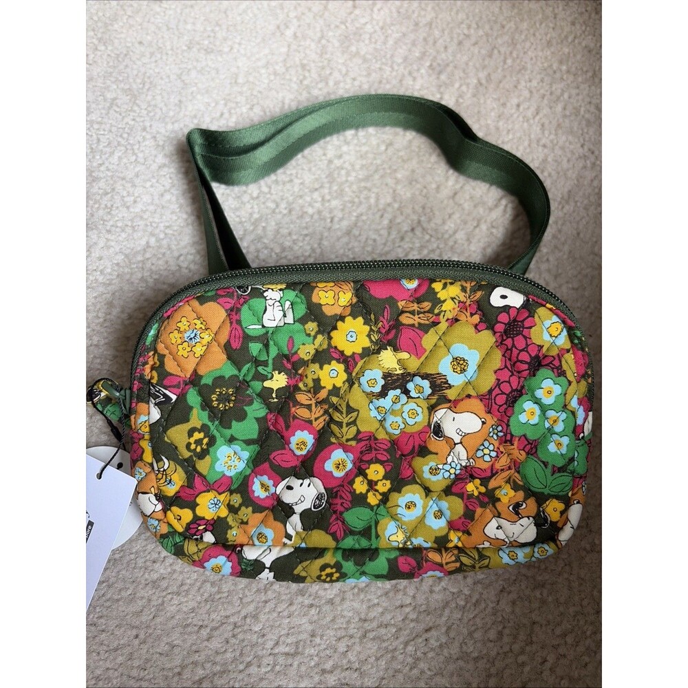 Vera Bradley Snoopy Peanuts Garden Mini Belt Bag Fanny Pack Travel Purse NWT